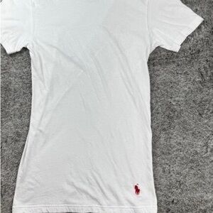 Polo by Ralph Lauren Men's White Tee with Red Logo